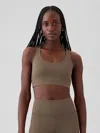 Gap Fit Power Medium Impact Sports Bra In Plymouth Rock Brown