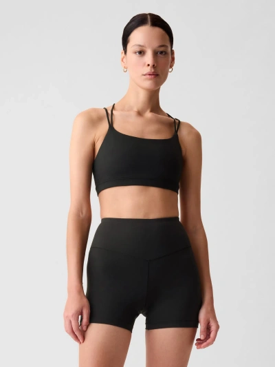 Gap Fit Power Medium Impact Strappy Sports Bra In Black