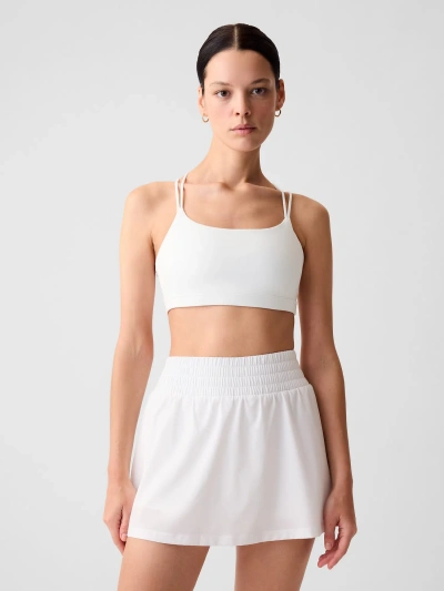 Gap Fit Power Medium Impact Strappy Sports Bra In Optic White