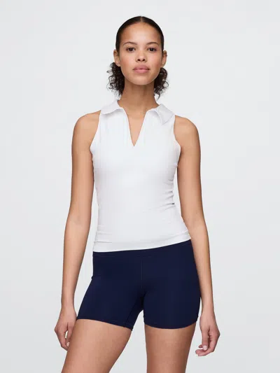Gap Fit Power Polo Shirt Brami In Optic White