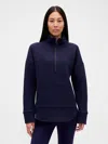 Gap Fit Quilted Jacquard Half-zip Pullover In Blue