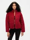 Gap Fit Reversible Sherpa Jacket In Red