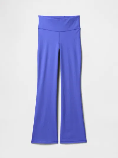 Gap Fit Sky High Rise Power Flare Leggings In Dazzling Blue