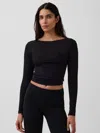 Gap Fit Smooth Boatneck T-shirt In Black