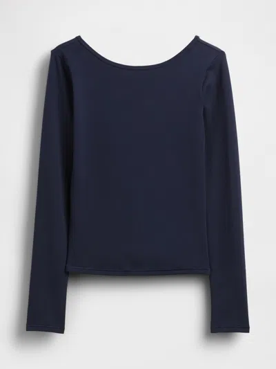 Gap Fit Smooth Boatneck T-shirt In Blue