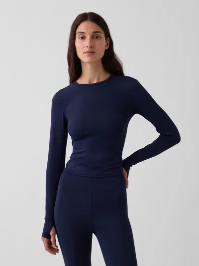 Gap Fit Smooth Crewneck T-shirt In Midnight Blue