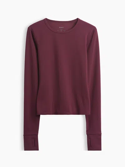 Gap Fit Smooth Crewneck T-shirt In Tuscan Red