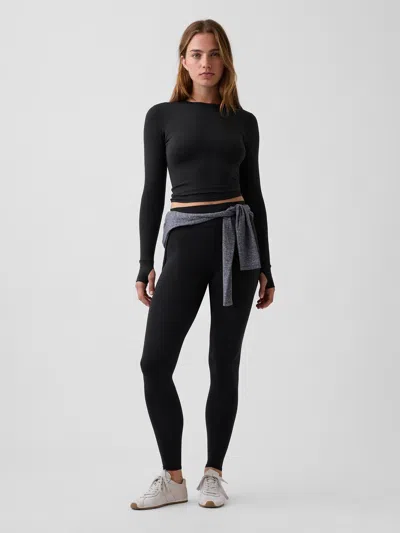 Gap Fit Smooth High Rise Leggings In Black