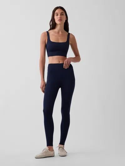 Gap Fit Smooth High Rise Leggings In Blue