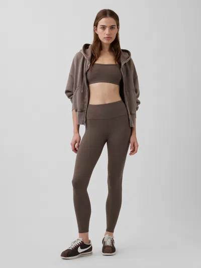 Gap Fit Smooth High Rise Leggings In Brown