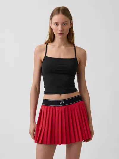 Gap Fit Smooth Racerback Crop Tank Top In Black