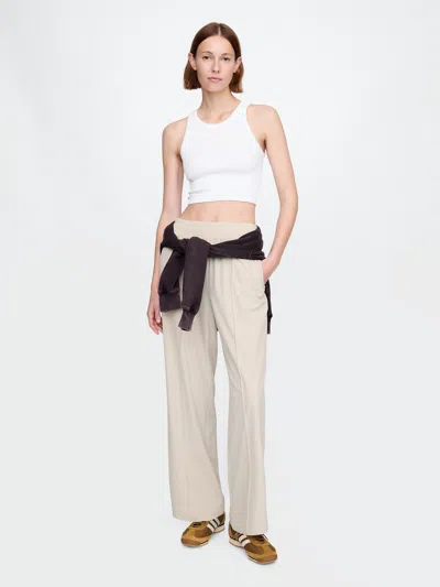 Gap Fit Split-hem Tech Pants In Bedrock Beige