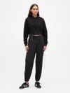Gap Fit Tech High Rise Zip-hem Joggers In Black