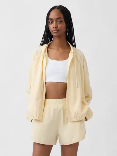 Gap Fit Tech Zip Hoodie In Yellow