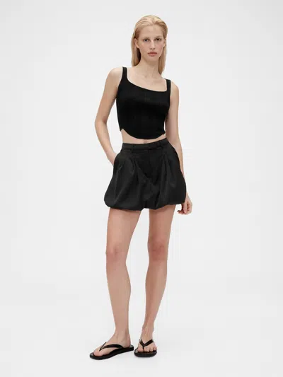 Gap Studio Bubble Mini Skort In Black