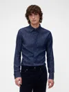 Gap Studio Chambray Shirt In Blue