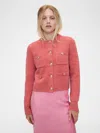 Gap Studio Crop Cardigan In Pink