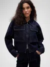 Gap Studio Double-pocket Denim Jacket In Dark Denim