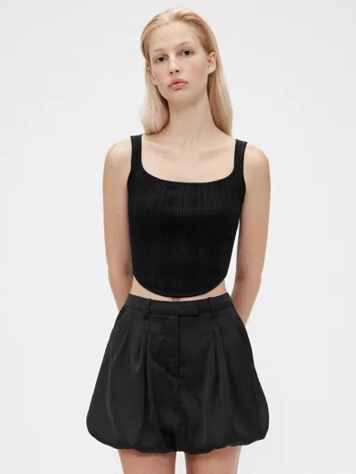 Gap Studio Knit Corset Top In Black