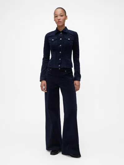 Gap Studio Low Rise Corduroy Wide-leg Pants In Blue