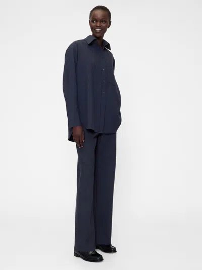 Gap Studio Low Rise Loose Trousers In Blue