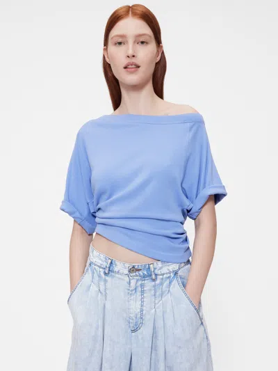 Gap Studio Modern Off-shoulder Top In Blue