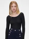 Gap Studio Pointelle Bodysuit In Blue