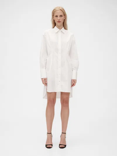 Gap Studio Poplin Tunic Shirt In Off White