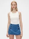 Gap Studio Rib Tank Top In Off White