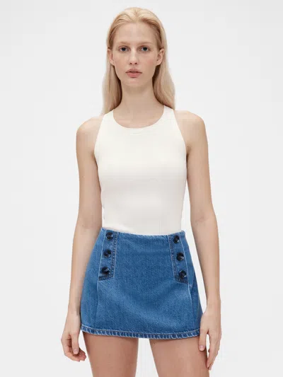Gap Studio Rib Tank Top In Off White