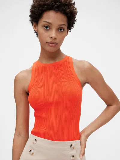 Gap Studio Rib Tank Top In Orange Pop