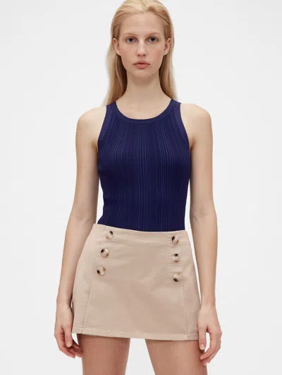 Gap Studio Rib Tank Top In Twilight Navy Blue