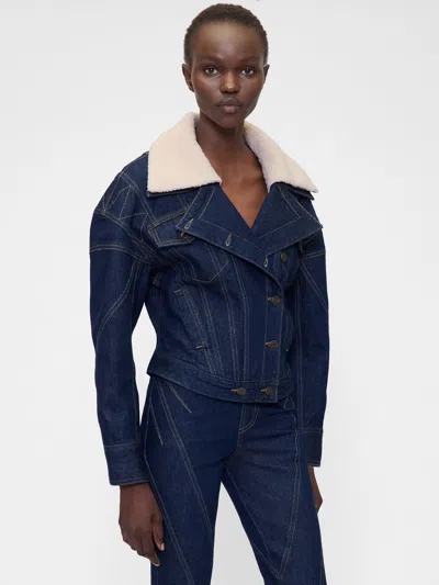 Gap Studio Seamed Icon Denim Jacket In Blue