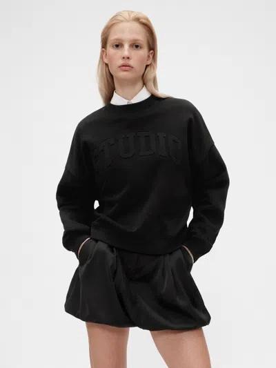 Gap Studio Vintagesoft Studio Sweatshirt In Black
