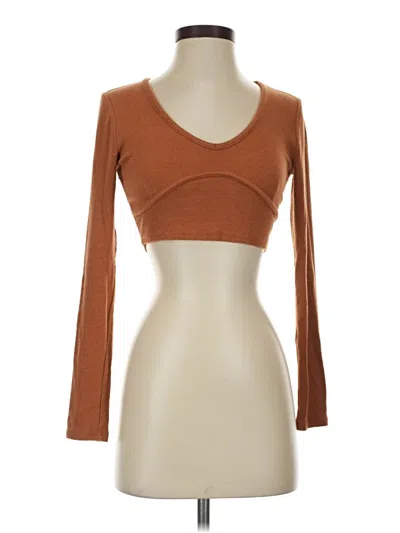 Pre-owned Garage 3/4 Sleeve T-shirt In Brown
