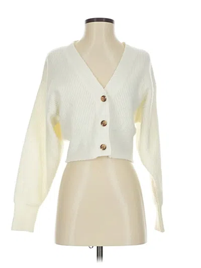 Pre-owned Garage Cardigan Sweater In White