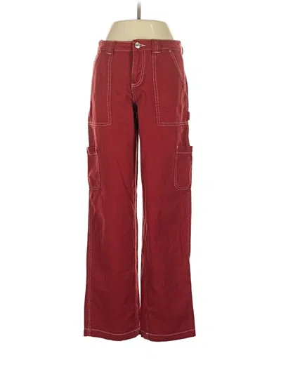 Pre-owned Garage Cargo Pants In Burgundy