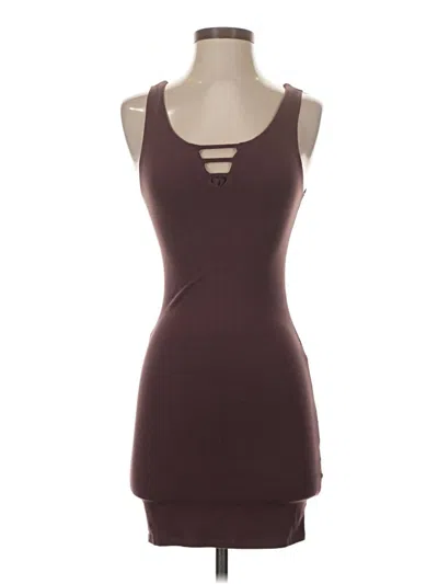 Pre-owned Garage Casual Dress In Brown