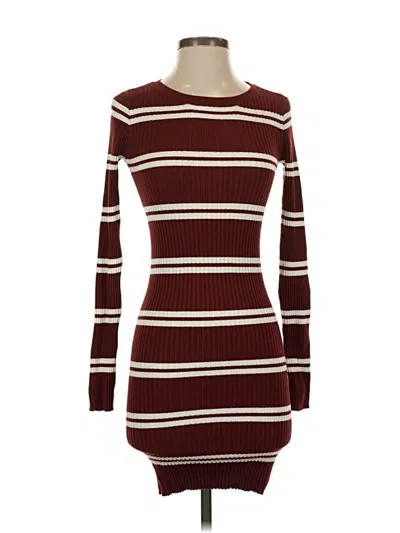 Pre-owned Garage Casual Dress In Burgundy