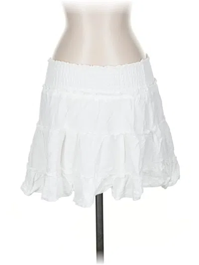 Pre-owned Garage Casual Skirt In White