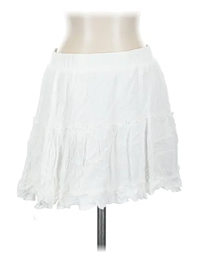 Pre-owned Garage Casual Skirt In White