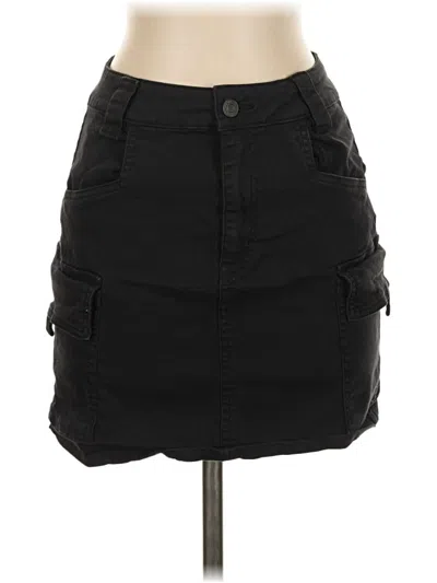 Pre-owned Garage Denim Skirt In Black
