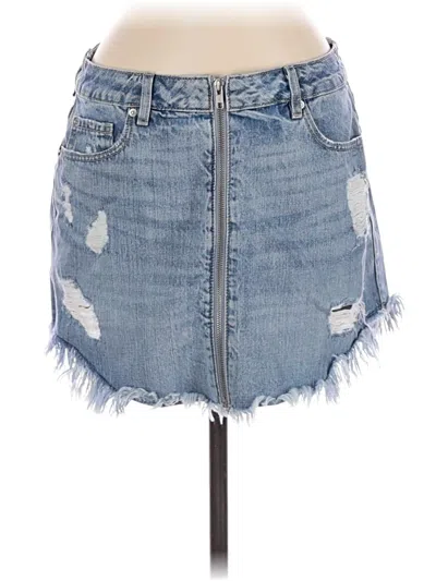 Pre-owned Garage Denim Skirt In Blue