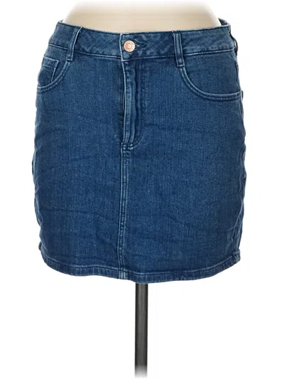 Pre-owned Garage Denim Skirt In Blue