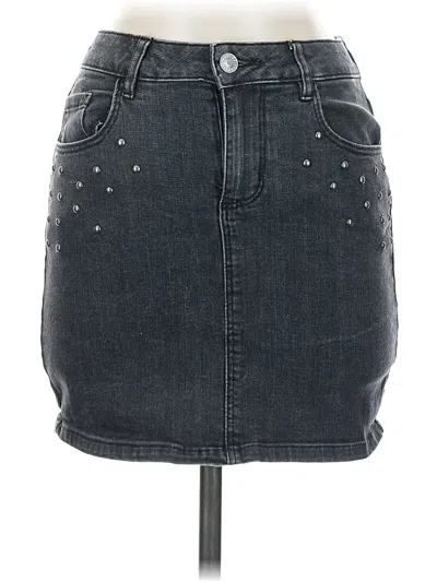 Pre-owned Garage Denim Skirt In Gray