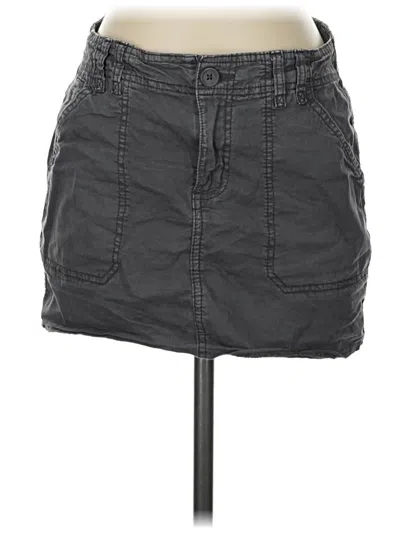Pre-owned Garage Denim Skirt In Gray