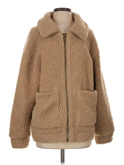 Pre-owned Garage Faux Fur Jacket In Tan