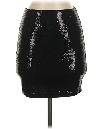 Pre-owned Garage Faux Leather Skirt In Black