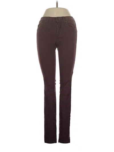 Pre-owned Garage Jeggings In Burgundy