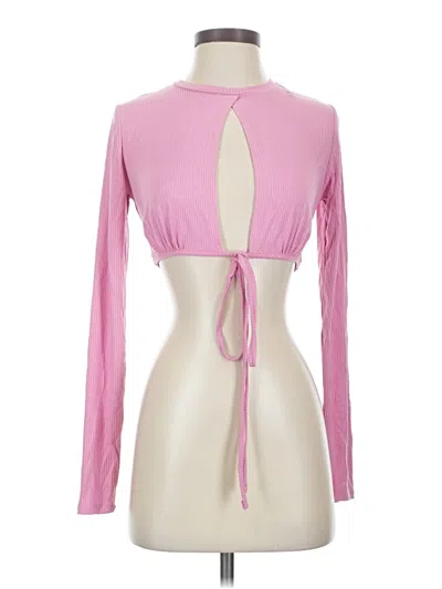Pre-owned Garage Long Sleeve Blouse In Pink